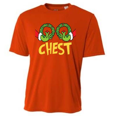 Chest Nuts Christmas Funny Matching Couple Chest Nuts  Cooling Performance Crew T-Shirt