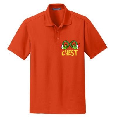 Chest Nuts Christmas Funny Matching Couple Chest Nuts  Dry Zone Grid Polo