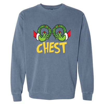 Chest Nuts Christmas Funny Matching Couple Chest Nuts  Garment-Dyed Sweatshirt