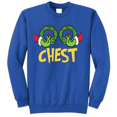 Chest Nuts Christmas Funny Matching Couple Chest Nuts  Sweatshirt