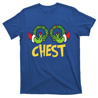 Chest Nuts Christmas Funny Matching Couple Chest Nuts  T-Shirt