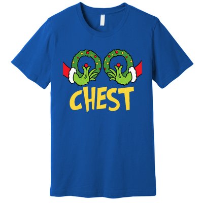 Chest Nuts Christmas Funny Matching Couple Chest Nuts  Premium T-Shirt