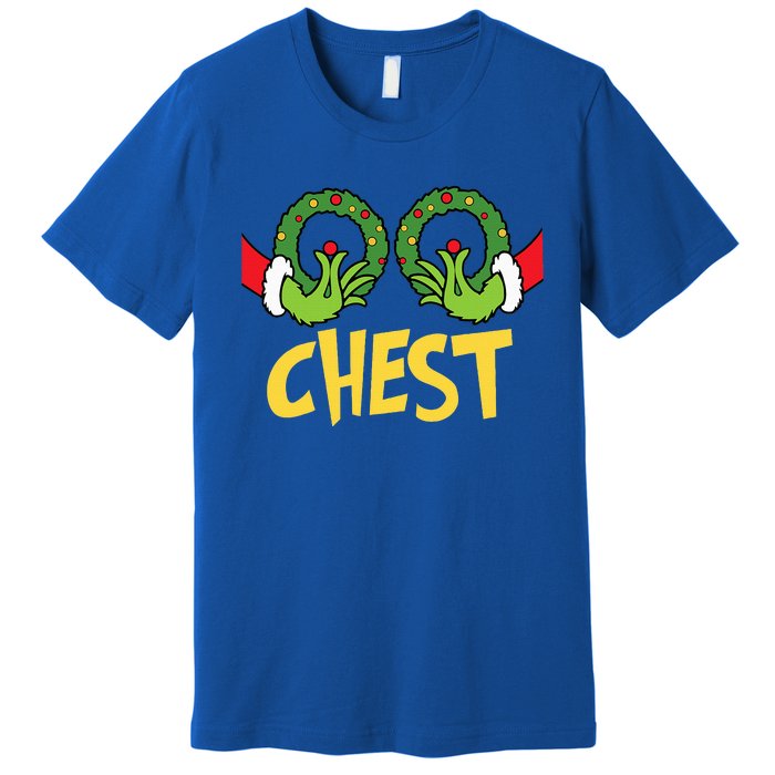 Chest Nuts Christmas Funny Matching Couple Chest Nuts  Premium T-Shirt