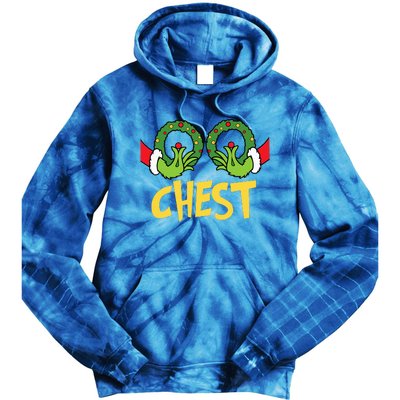 Chest Nuts Christmas Funny Matching Couple Chest Nuts  Tie Dye Hoodie