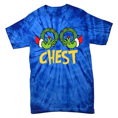 Chest Nuts Christmas Funny Matching Couple Chest Nuts  Tie-Dye T-Shirt