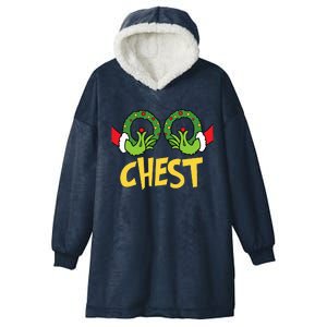 Chest Nuts Christmas Funny Matching Couple Chest Nuts  Hooded Wearable Blanket