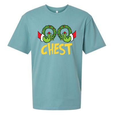 Chest Nuts Christmas Funny Matching Couple Chest Nuts  Sueded Cloud Jersey T-Shirt