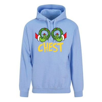 Chest Nuts Christmas Funny Matching Couple Chest Nuts  Unisex Surf Hoodie