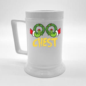 Chest Nuts Christmas Funny Matching Couple Chest Nuts  Beer Stein