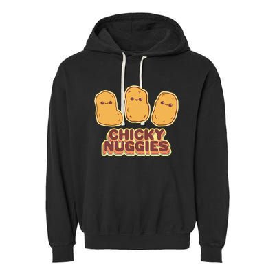 Chicky Nuggies Cute Retro Kawaii Chicken Nuggets Nuggs Meme Garment-Dyed Fleece Hoodie