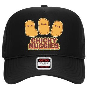 Chicky Nuggies Cute Retro Kawaii Chicken Nuggets Nuggs Meme High Crown Mesh Back Trucker Hat