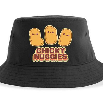 Chicky Nuggies Cute Retro Kawaii Chicken Nuggets Nuggs Meme Sustainable Bucket Hat