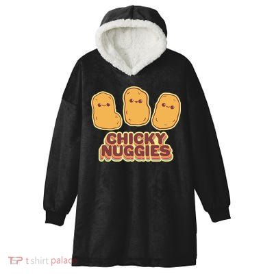 Chicky Nuggies Cute Retro Kawaii Chicken Nuggets Nuggs Meme Hooded Wearable Blanket