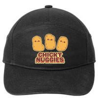 Chicky Nuggies Cute Retro Kawaii Chicken Nuggets Nuggs Meme 7-Panel Snapback Hat