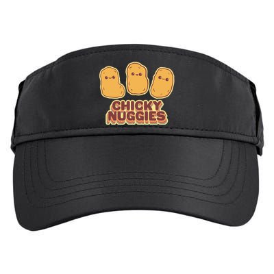 Chicky Nuggies Cute Retro Kawaii Chicken Nuggets Nuggs Meme Adult Drive Performance Visor