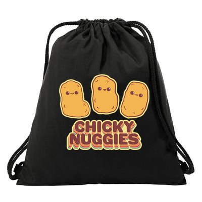 Chicky Nuggies Cute Retro Kawaii Chicken Nuggets Nuggs Meme Drawstring Bag