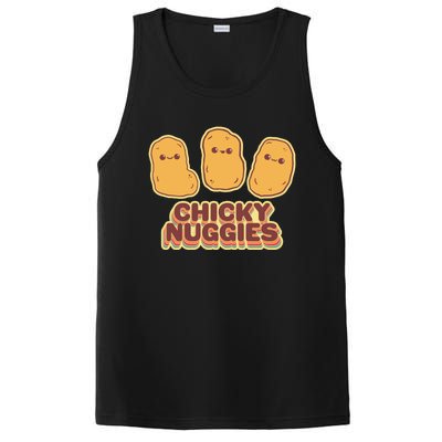 Chicky Nuggies Cute Retro Kawaii Chicken Nuggets Nuggs Meme PosiCharge Competitor Tank