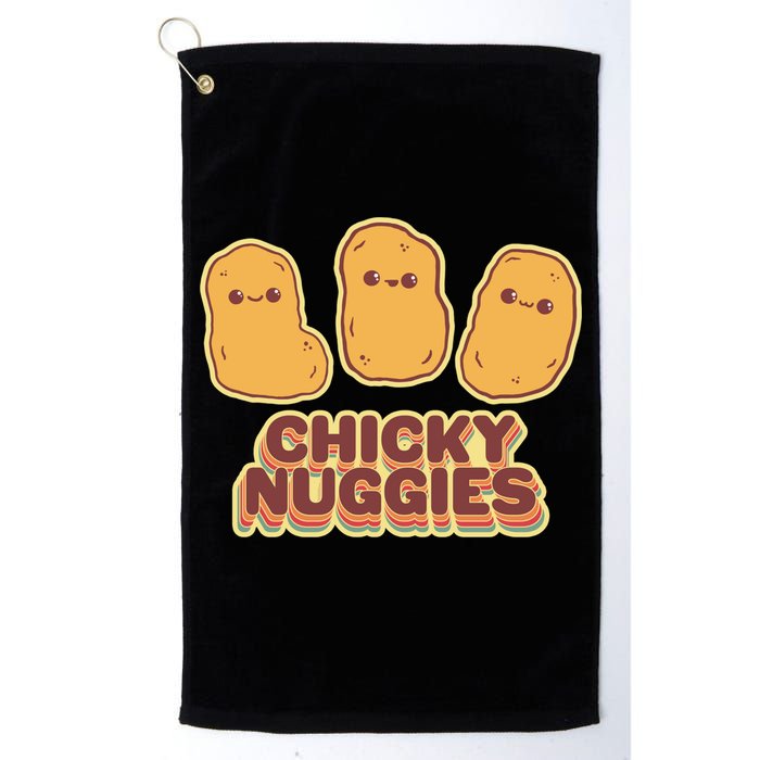 Chicky Nuggies Cute Retro Kawaii Chicken Nuggets Nuggs Meme Golf Towel