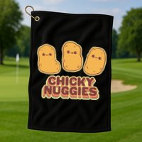 Chicky Nuggies Cute Retro Kawaii Chicken Nuggets Nuggs Meme Golf Towel