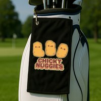 Chicky Nuggies Cute Retro Kawaii Chicken Nuggets Nuggs Meme Golf Towel