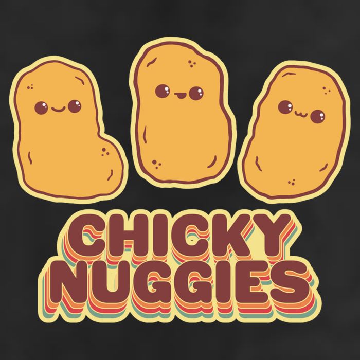 Chicky Nuggies Cute Retro Kawaii Chicken Nuggets Nuggs Meme Golf Towel