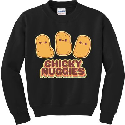 Chicky Nuggies Cute Retro Kawaii Chicken Nuggets Nuggs Meme Kids Sweatshirt