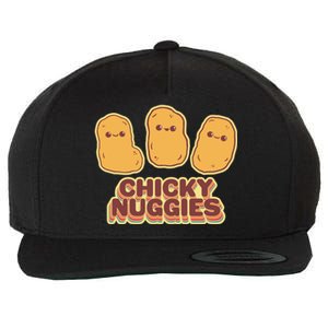 Chicky Nuggies Cute Retro Kawaii Chicken Nuggets Nuggs Meme Wool Snapback Cap