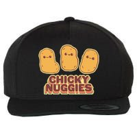 Chicky Nuggies Cute Retro Kawaii Chicken Nuggets Nuggs Meme Wool Snapback Cap