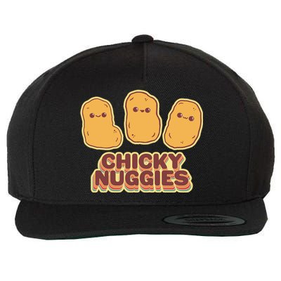 Chicky Nuggies Cute Retro Kawaii Chicken Nuggets Nuggs Meme Wool Snapback Cap