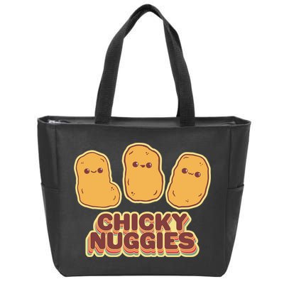 Chicky Nuggies Cute Retro Kawaii Chicken Nuggets Nuggs Meme Zip Tote Bag