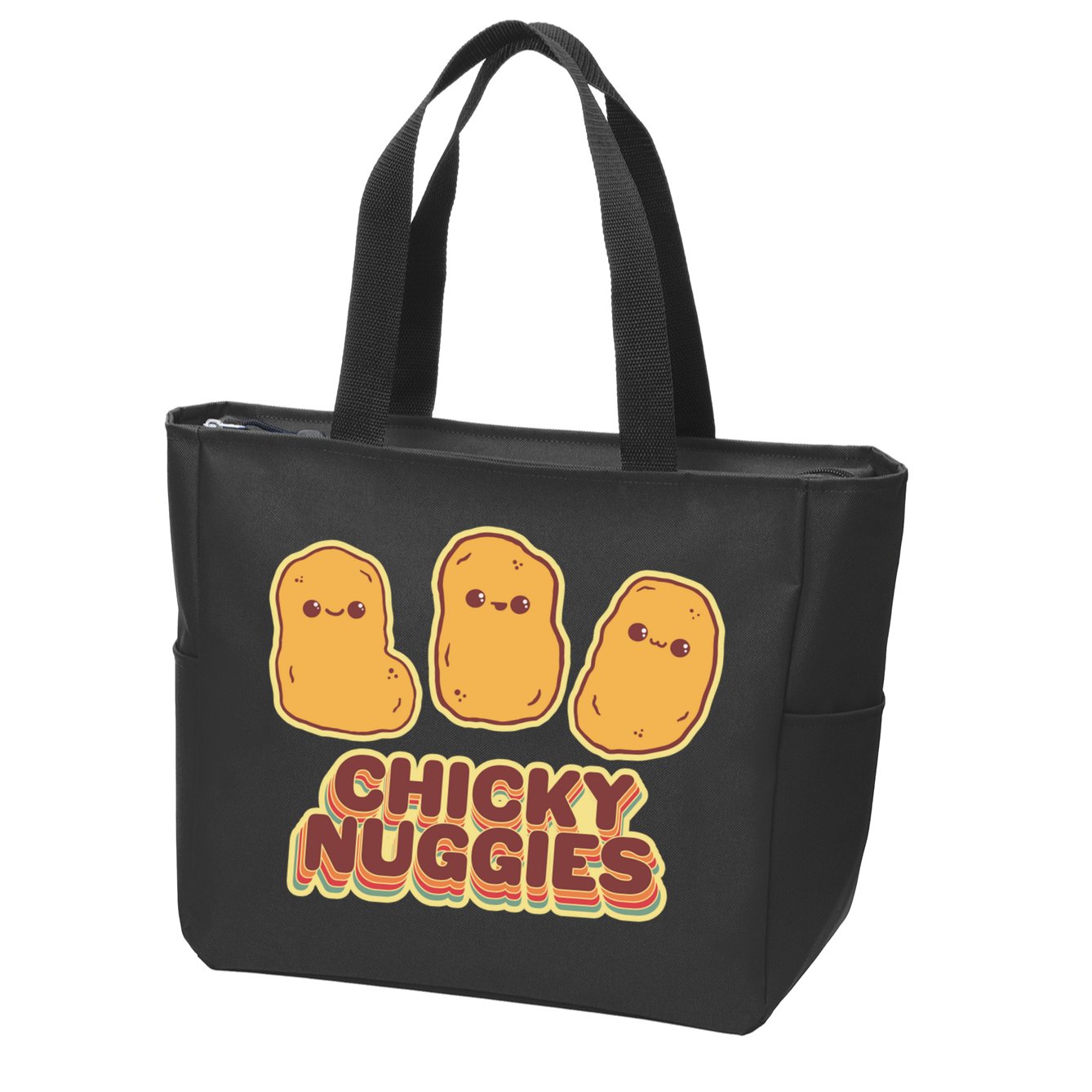 Chicky Nuggies Cute Retro Kawaii Chicken Nuggets Nuggs Meme Zip Tote Bag