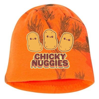 Chicky Nuggies Cute Retro Kawaii Chicken Nuggets Nuggs Meme Kati - Camo Knit Beanie