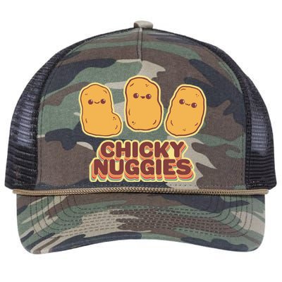 Chicky Nuggies Cute Retro Kawaii Chicken Nuggets Nuggs Meme Retro Rope Trucker Hat Cap