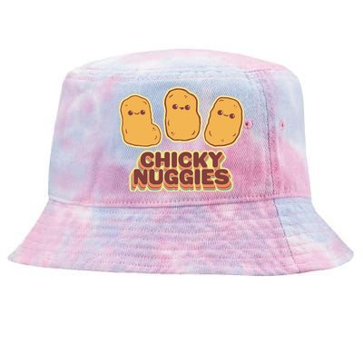 Chicky Nuggies Cute Retro Kawaii Chicken Nuggets Nuggs Meme Tie-Dyed Bucket Hat