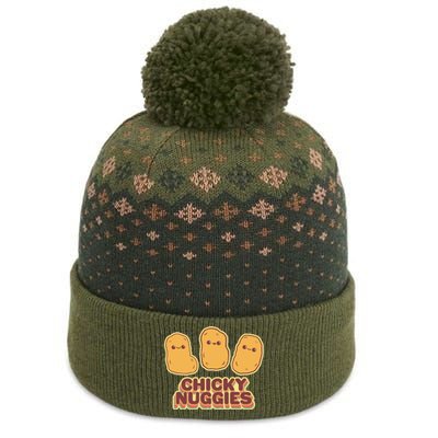 Chicky Nuggies Cute Retro Kawaii Chicken Nuggets Nuggs Meme The Baniff Cuffed Pom Beanie