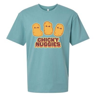 Chicky Nuggies Cute Retro Kawaii Chicken Nuggets Nuggs Meme Sueded Cloud Jersey T-Shirt