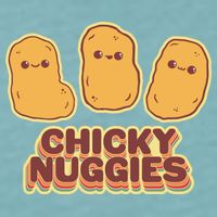 Chicky Nuggies Cute Retro Kawaii Chicken Nuggets Nuggs Meme Sueded Cloud Jersey T-Shirt