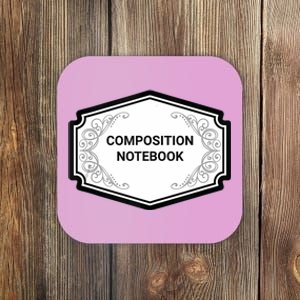 Composition Notebook Costume Teachers Matching Halloween Coaster