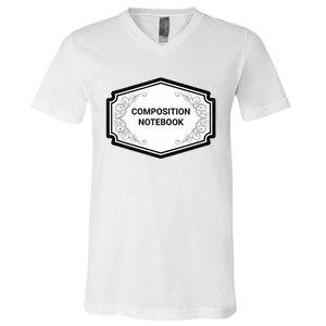 Composition Notebook Costume Teachers Matching Halloween V-Neck T-Shirt