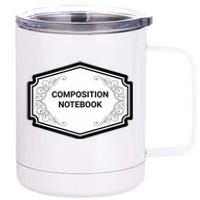 Composition Notebook Costume Teachers Matching Halloween 12 oz Stainless Steel Tumbler Cup