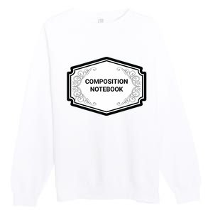 Composition Notebook Costume Teachers Matching Halloween Premium Crewneck Sweatshirt