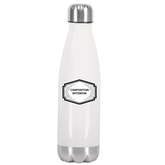 Composition Notebook Costume Teachers Matching Halloween Stainless Steel Insulated Water Bottle