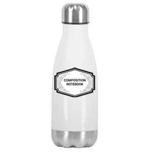 Composition Notebook Costume Teachers Matching Halloween Stainless Steel Insulated Water Bottle