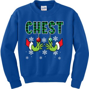 Chest Nuts Christmas Funny Matching Couple Chestnuts  Kids Sweatshirt