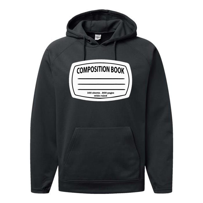 Composition Notebook Costume Matching Group Halloween Performance Fleece Hoodie