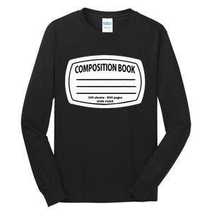 Composition Notebook Costume Matching Group Halloween Tall Long Sleeve T-Shirt