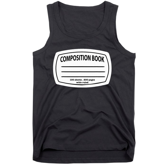 Composition Notebook Costume Matching Group Halloween Tank Top