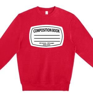 Composition Notebook Costume Matching Group Halloween Premium Crewneck Sweatshirt