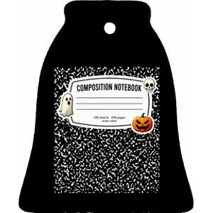 Composition Notebook Costume Adult Halloween For Teachers Ceramic Bell Ornament