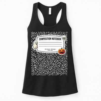 Composition Notebook Costume Adult Halloween For Teachers Womens Tank Top